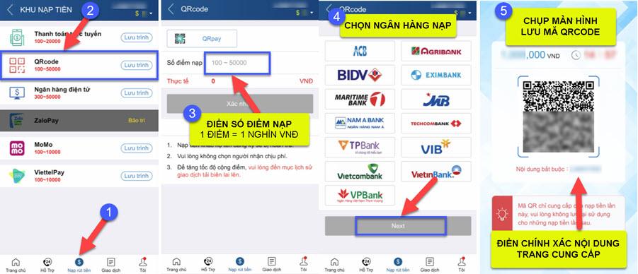 Nạp tiền Kubet77 dễ dàng